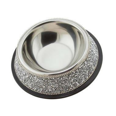 Bling dog clearance bowls